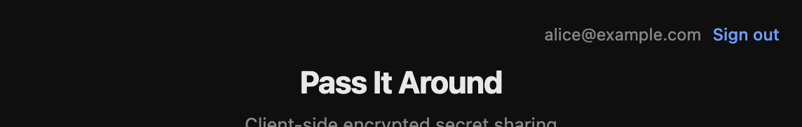 Auth bar showing Sign in link