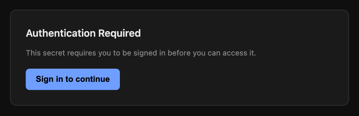 Authentication required prompt