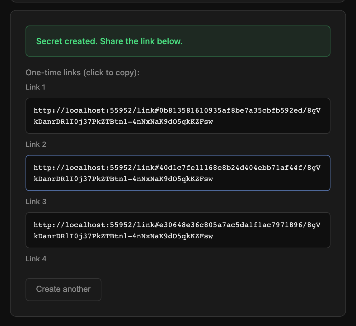 Multiple links created